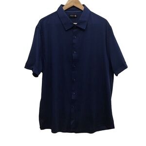 ANTHONY of London blue 100% cotton sleeveless button down shirt 3XL